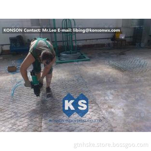 Hexagonal Wire Netting Gabion Production Line Automatic And